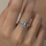 Everlasting Heart Cut Sky Blue Topaz Ring©