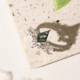 Nebula Nights Moss Agate Ring Set