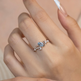 Water Breathing Wave Blue Topaz Ring