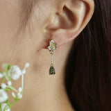 Blair Green Moss Agate Earrings