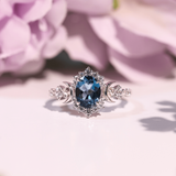 Galactic Oval Cut London Blue Topaz Ring