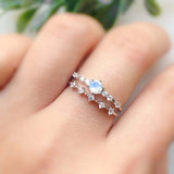 White Topaz Celestial Ring