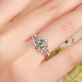 Fae Meadow Moss Agate Ring