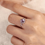 Moonflower Amethyst Ring