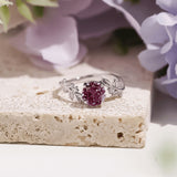Between the Leaf Round Cut Alexandrite Ring©