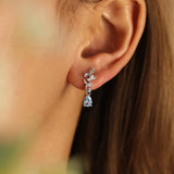 Leafy Cascades Sky Blue Topaz Earrings