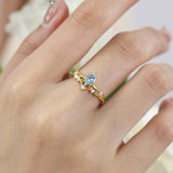 Victorian Lace Sky Blue Topaz Ring©