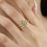 Victorian Lace Sky Blue Topaz Ring©
