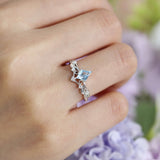 Victorian Lace Sky Blue Topaz Ring©