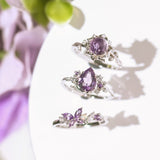 Monarch Butterfly Amethyst Opal Ring