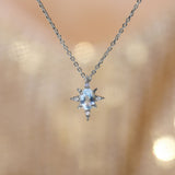 Ocean Star Sky Blue Topaz Necklace
