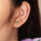 Monarch Butterfly Moss Agate Earrings
