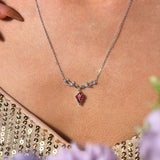 Elven Entwine Mozambique Red Garnet Necklace