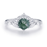 Fae Meadow Moss Agate Ring