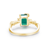 10K Yellow Gold - Ring of Earth - Green Onyx- Size 6