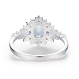 Dahlia Aquamarine Tanzanite Ring©
