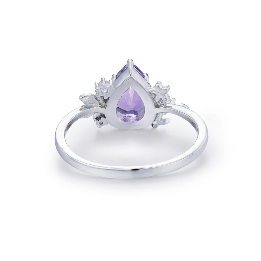 Violet Blooms Amethyst Ring