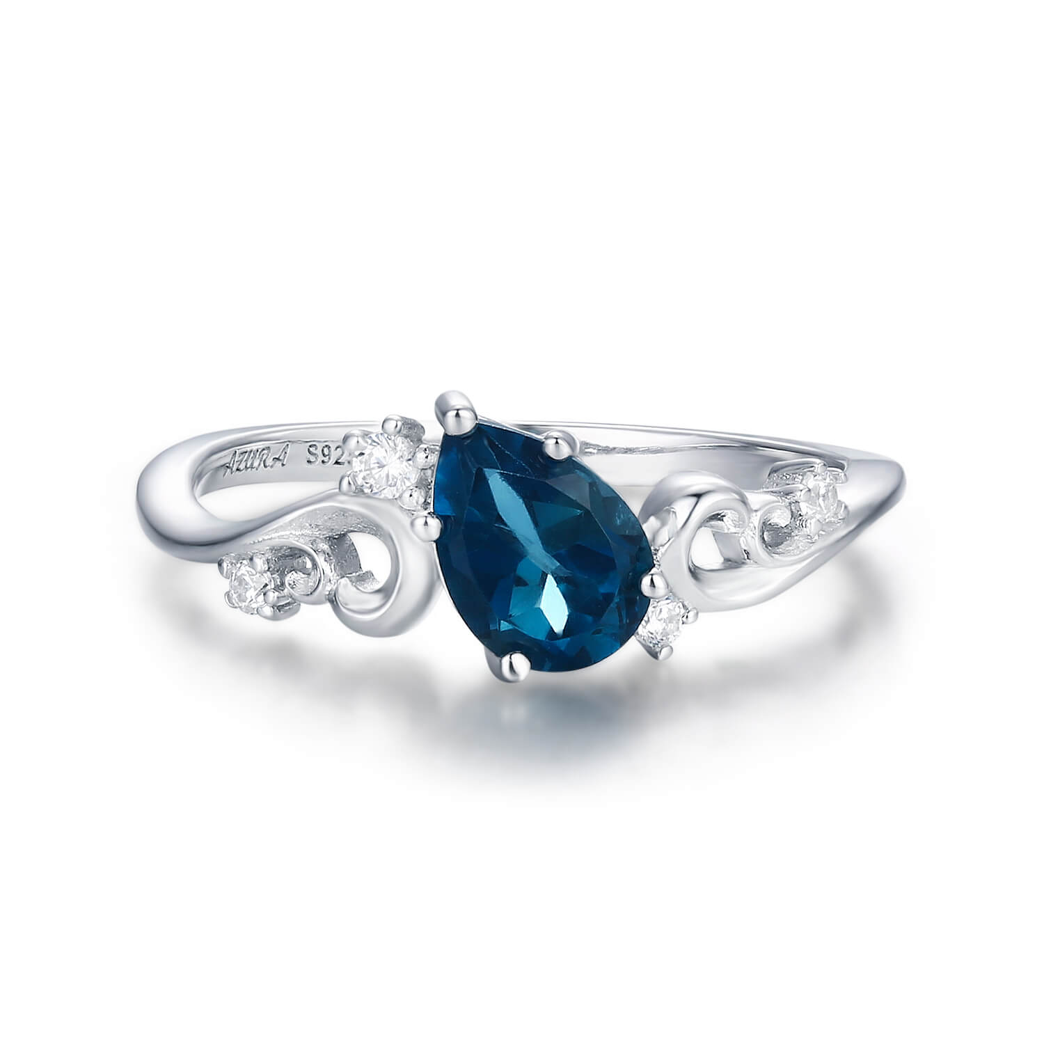 Midnight Seabed London Blue Topaz Ring – Azura New York
