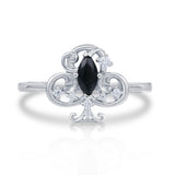 Clover Club Black Onyx Ring