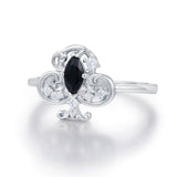 Clover Club Black Onyx Ring