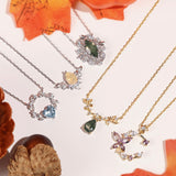 Foliage Whispers Moss Agate Necklace