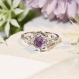 Moonflower Amethyst Ring