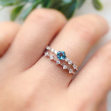 White Topaz Celestial Ring