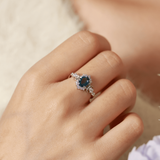 Galactic Oval Cut London Blue Topaz Ring