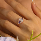 Dahlia Moissanite Tanzanite Ring©