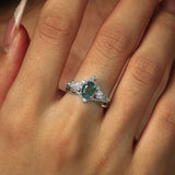 Petal Mist Moss Agate Ring