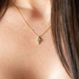 Ocean Star Sky Blue Topaz Necklace (Yellow Gold)