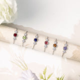 Birthstone Chain Ring