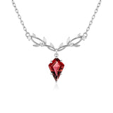 Elven Entwine Mozambique Red Garnet Necklace