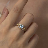 Everlasting Heart Cut Sky Blue Topaz Ring©