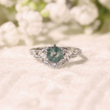 Fae Meadow Moss Agate Ring