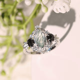 Noctis Moss Agate Black Onyx Ring©