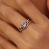 Everlasting Heart Cut Sky Blue Topaz Ring©