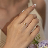 Birthstone Chain Ring