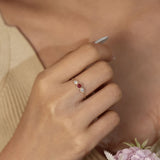 Birthstone Chain Ring