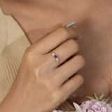 Birthstone Chain Ring