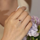 Birthstone Chain Ring