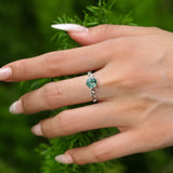 Everlasting Round Cut Moss Agate Ring©
