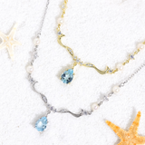 Seabreeze Serenity Blue Topaz Necklace