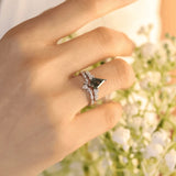 Nebula Nights Moss Agate Ring Set