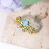 Everlasting Heart Cut Sky Blue Topaz Ring©