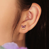 Monarch Butterfly Amethyst Earrings