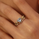 Everlasting Heart Cut Sky Blue Topaz Ring©