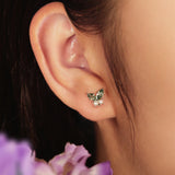Monarch Butterfly Moss Agate Earrings