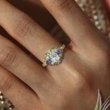 Dahlia Moissanite Tanzanite Ring©