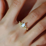 Lotus Moonstone Ring©